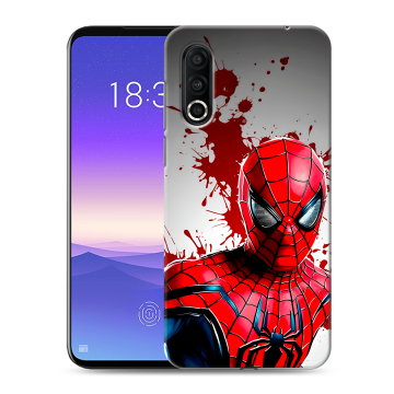 Пластиковый чехол на Meizu 16s Pro с принтом Spiderman Человек паук
