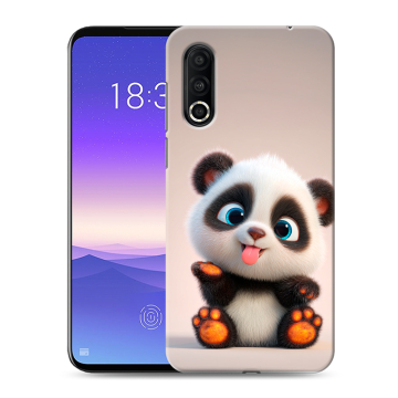 Пластиковый чехол на Meizu 16s Pro с принтом милая панда