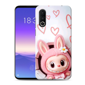 Пластиковый чехол на Meizu 16s Pro с принтом Labubu Лабубу Пластиковый чехол на Meizu 16s Pro с принтом Labubu Лабубу