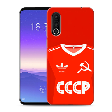 Пластиковый чехол на Meizu 16s Pro с принтом Флаг Герб СССР