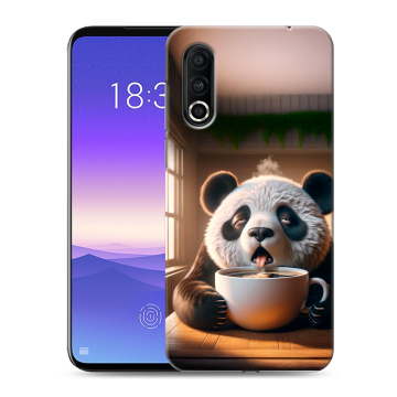 Пластиковый чехол на Meizu 16s Pro с принтом смешная панда