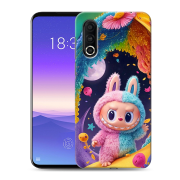 Пластиковый чехол на Meizu 16s Pro с принтом Labubu Лабубу Пластиковый чехол на Meizu 16s Pro с принтом Labubu Лабубу