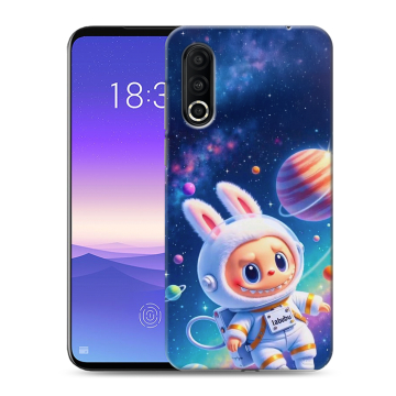 Пластиковый чехол на Meizu 16s Pro с принтом Labubu Лабубу