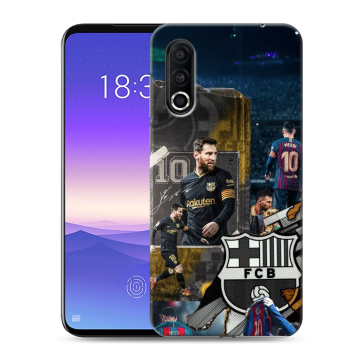 Пластиковый чехол на Meizu 16s Pro с принтом Messi Barcelona