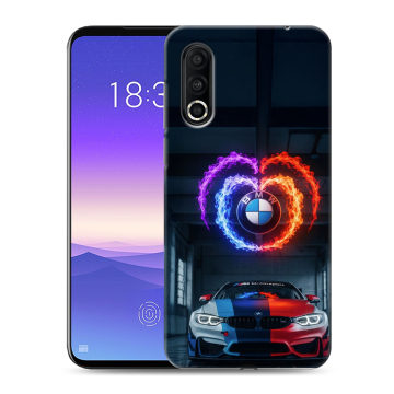 Пластиковый чехол на Meizu 16s Pro с принтом BMW БМВ