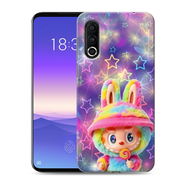 Пластиковый чехол на Meizu 16s Pro с принтом Labubu Лабубу