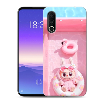 Пластиковый чехол на Meizu 16s Pro с принтом Labubu Лабубу