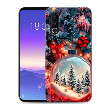Пластиковый чехол на Meizu 16s Pro с принтом Новый год