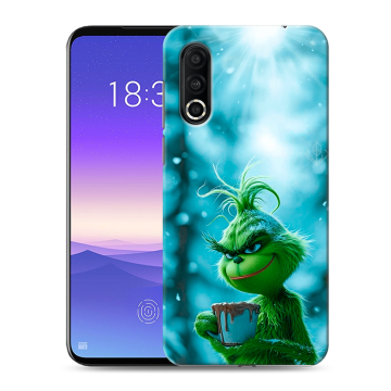 Пластиковый чехол на Meizu 16s Pro с принтом Новый год гринч