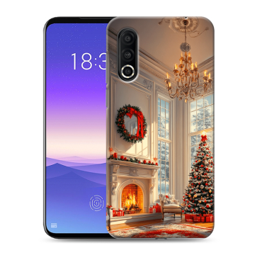 Пластиковый чехол на Meizu 16s Pro с принтом Новый год