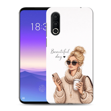 Пластиковый чехол на Meizu 16s Pro с принтом женский