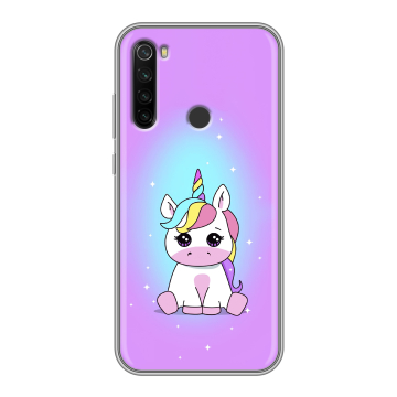 Силиконовый противоударный чехол на Xiaomi RedMi Note 8T с принтом Единорог Силиконовый противоударный чехол на Xiaomi RedMi Note 8T с принтом Единорог