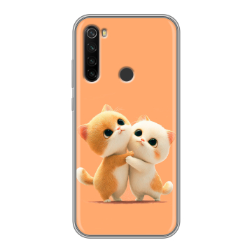 Силиконовый противоударный чехол на Xiaomi RedMi Note 8T с принтом Милые котики Силиконовый противоударный чехол на Xiaomi RedMi Note 8T с принтом Милые котики