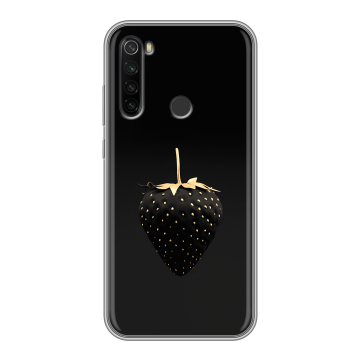 Силиконовый противоударный чехол на Xiaomi RedMi Note 8T с принтом Черная клубника Силиконовый противоударный чехол на Xiaomi RedMi Note 8T с принтом Черная клубника