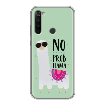 Силиконовый противоударный чехол на Xiaomi RedMi Note 8T с принтом Лама Силиконовый противоударный чехол на Xiaomi RedMi Note 8T с принтом Лама