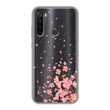 Силиконовый противоударный чехол на Xiaomi RedMi Note 8T с принтом Ветка сакуры Силиконовый противоударный чехол на Xiaomi RedMi Note 8T с принтом Ветка сакуры