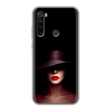 Силиконовый противоударный чехол на Xiaomi RedMi Note 8T с принтом Девушка в шляпе Силиконовый противоударный чехол на Xiaomi RedMi Note 8T с принтом Девушка в шляпе