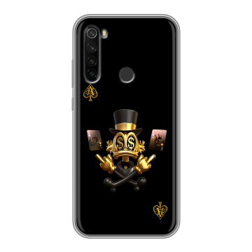 Силиконовый противоударный чехол на Xiaomi RedMi Note 8T с принтом Золотой скрудж макдак