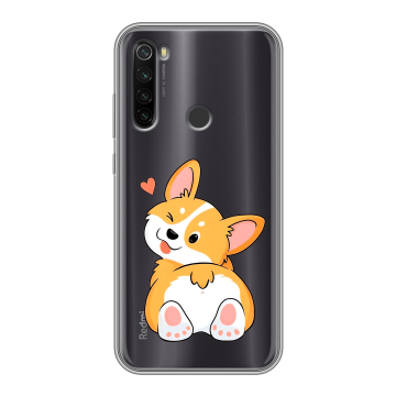 Силиконовый противоударный чехол на Xiaomi RedMi Note 8T с принтом Корги Силиконовый противоударный чехол на Xiaomi RedMi Note 8T с принтом Корги