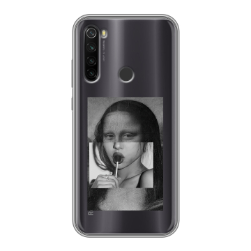 Силиконовый противоударный чехол на Xiaomi RedMi Note 8T с принтом Мона Лиза Силиконовый противоударный чехол на Xiaomi RedMi Note 8T с принтом Мона Лиза