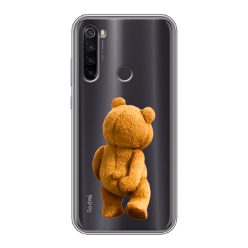 Силиконовый противоударный чехол на Xiaomi RedMi Note 8T с принтом Медведь Силиконовый противоударный чехол на Xiaomi RedMi Note 8T с принтом Медведь