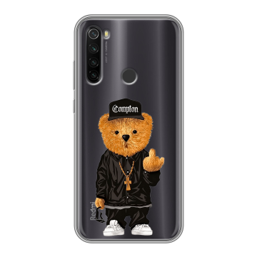 Силиконовый противоударный чехол на Xiaomi RedMi Note 8T с принтом Плюшевый медведь Силиконовый противоударный чехол на Xiaomi RedMi Note 8T с принтом Плюшевый медведь