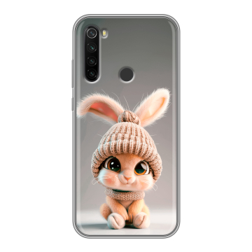Силиконовый противоударный чехол на Xiaomi RedMi Note 8T с принтом Кролик