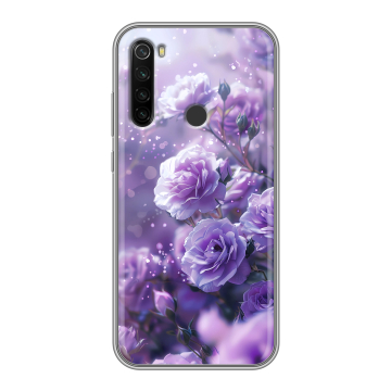 Силиконовый противоударный чехол на Xiaomi RedMi Note 8T с принтом Розы цветы