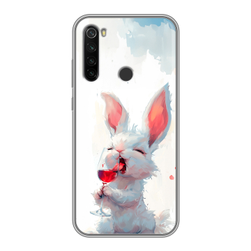 Силиконовый противоударный чехол на Xiaomi RedMi Note 8T с принтом кролик зайчик Силиконовый противоударный чехол на Xiaomi RedMi Note 8T с принтом кролик зайчик