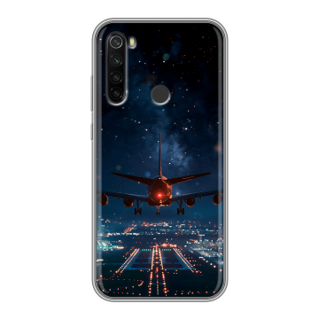 Силиконовый противоударный чехол на Xiaomi RedMi Note 8T с принтом самолет Силиконовый противоударный чехол на Xiaomi RedMi Note 8T с принтом самолет