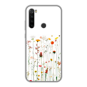 Силиконовый противоударный чехол на Xiaomi RedMi Note 8T с принтом цветы Силиконовый противоударный чехол на Xiaomi RedMi Note 8T с принтом цветы