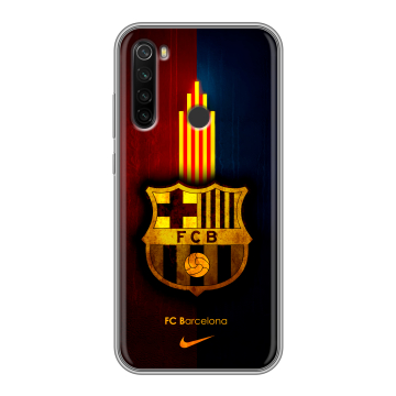 Силиконовый противоударный чехол на Xiaomi RedMi Note 8T с принтом Барселона Barcelona