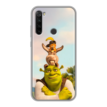 Силиконовый противоударный чехол на Xiaomi RedMi Note 8T с принтом Шрек Shrek Силиконовый противоударный чехол на Xiaomi RedMi Note 8T с принтом Шрек Shrek