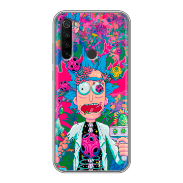 Силиконовый противоударный чехол на Xiaomi RedMi Note 8T с принтом Рик и Морти Rick Morty Силиконовый противоударный чехол на Xiaomi RedMi Note 8T с принтом Рик и Морти Rick Morty