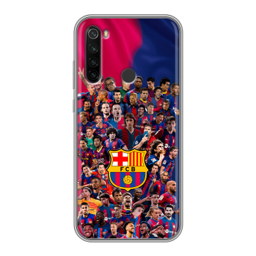 Силиконовый противоударный чехол на Xiaomi RedMi Note 8T с принтом Барселона Barcelona