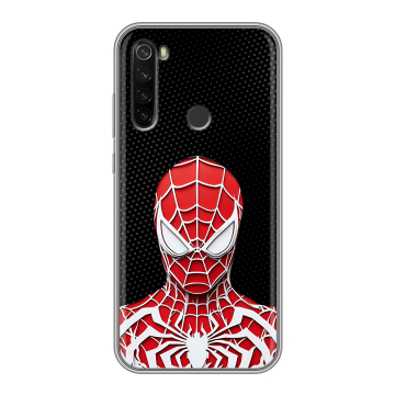 Силиконовый противоударный чехол на Xiaomi RedMi Note 8T с принтом человек паук spiderman Силиконовый противоударный чехол на Xiaomi RedMi Note 8T с принтом человек паук spiderman