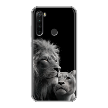 Силиконовый противоударный чехол на Xiaomi RedMi Note 8T с принтом Лев кошки Силиконовый противоударный чехол на Xiaomi RedMi Note 8T с принтом Лев кошки