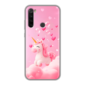 Силиконовый противоударный чехол на Xiaomi RedMi Note 8T с принтом Единорог