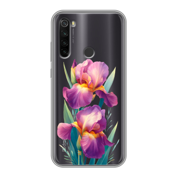 Силиконовый противоударный чехол на Xiaomi RedMi Note 8T с принтом Цветы орхидеи Силиконовый противоударный чехол на Xiaomi RedMi Note 8T с принтом Цветы орхидеи