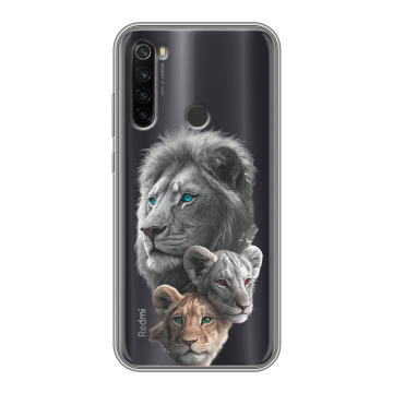Силиконовый противоударный чехол на Xiaomi RedMi Note 8T с принтом Львы Силиконовый противоударный чехол на Xiaomi RedMi Note 8T с принтом Львы