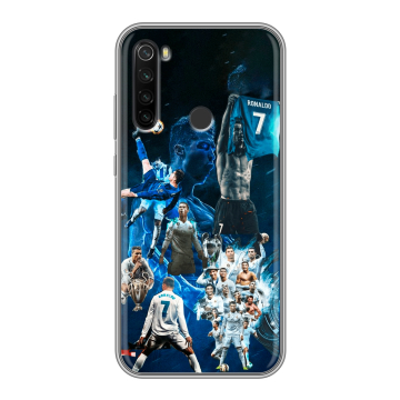 Силиконовый противоударный чехол на Xiaomi RedMi Note 8T с принтом Реал Роналдо