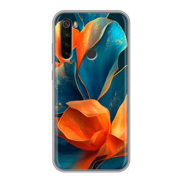 Силиконовый противоударный чехол на Xiaomi RedMi Note 8T с принтом Цветы Силиконовый противоударный чехол на Xiaomi RedMi Note 8T с принтом Цветы