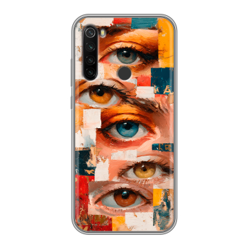 Силиконовый противоударный чехол на Xiaomi RedMi Note 8T с принтом Модный принт Силиконовый противоударный чехол на Xiaomi RedMi Note 8T с принтом Модный принт