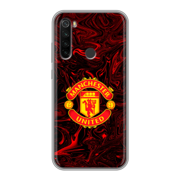Силиконовый противоударный чехол на Xiaomi RedMi Note 8T с принтом Manchester United