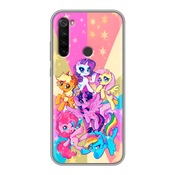 Силиконовый противоударный чехол на Xiaomi RedMi Note 8T с принтом My little pony Дружба чудо