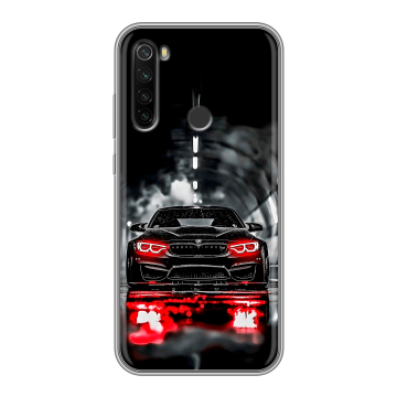Силиконовый противоударный чехол на Xiaomi RedMi Note 8T с принтом BMW БМВ