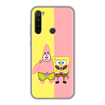 Силиконовый противоударный чехол на Xiaomi RedMi Note 8T с принтом Спанч боб Спанчбоб Силиконовый противоударный чехол на Xiaomi RedMi Note 8T с принтом Спанч боб Спанчбоб