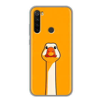 Силиконовый противоударный чехол на Xiaomi RedMi Note 8T с принтом Смешная утка