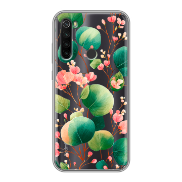 Силиконовый противоударный чехол на Xiaomi RedMi Note 8T с принтом женский