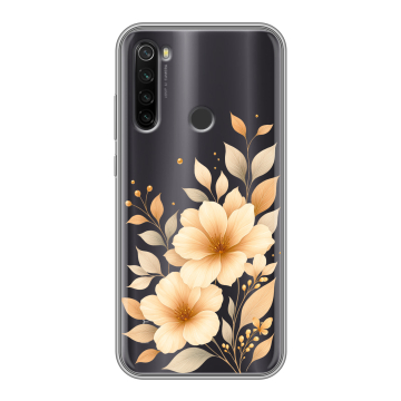 Силиконовый противоударный чехол на Xiaomi RedMi Note 8T с принтом для девушки
